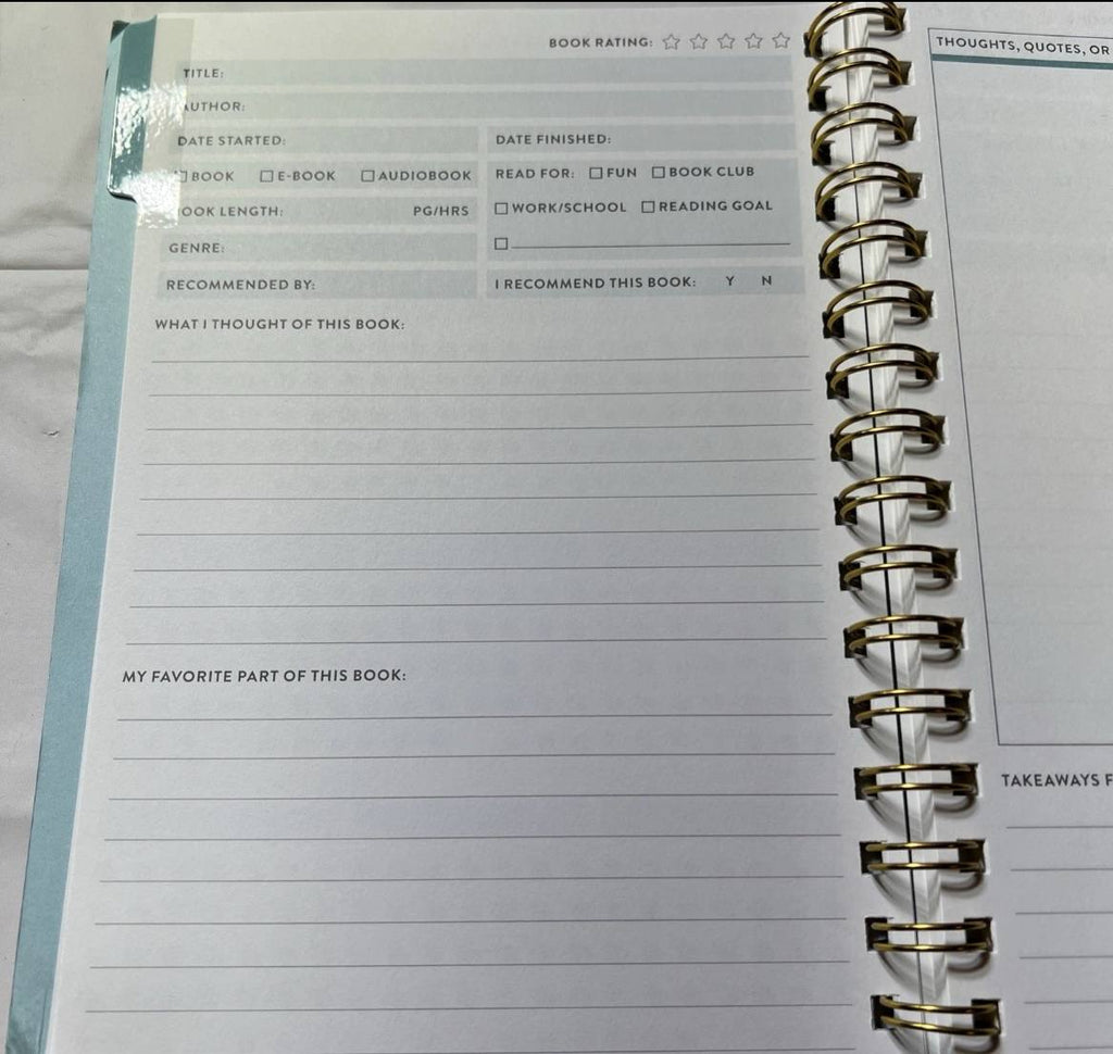 Bookstore Journal & Reading Log (Spiral)