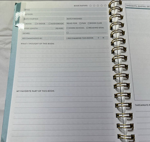 Bookstore Journal & Reading Log (Spiral)